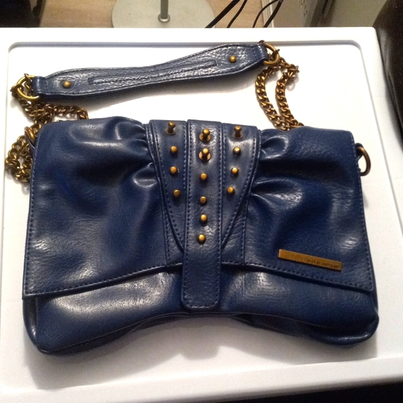 Matt by Matt & Nat Purse Vegan Leather Moto Style with Chains and Studs - Picture 1 of 4